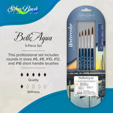 BelleAqua® 5pc Large Size Rounds Set | Short Handle | BA-2706S